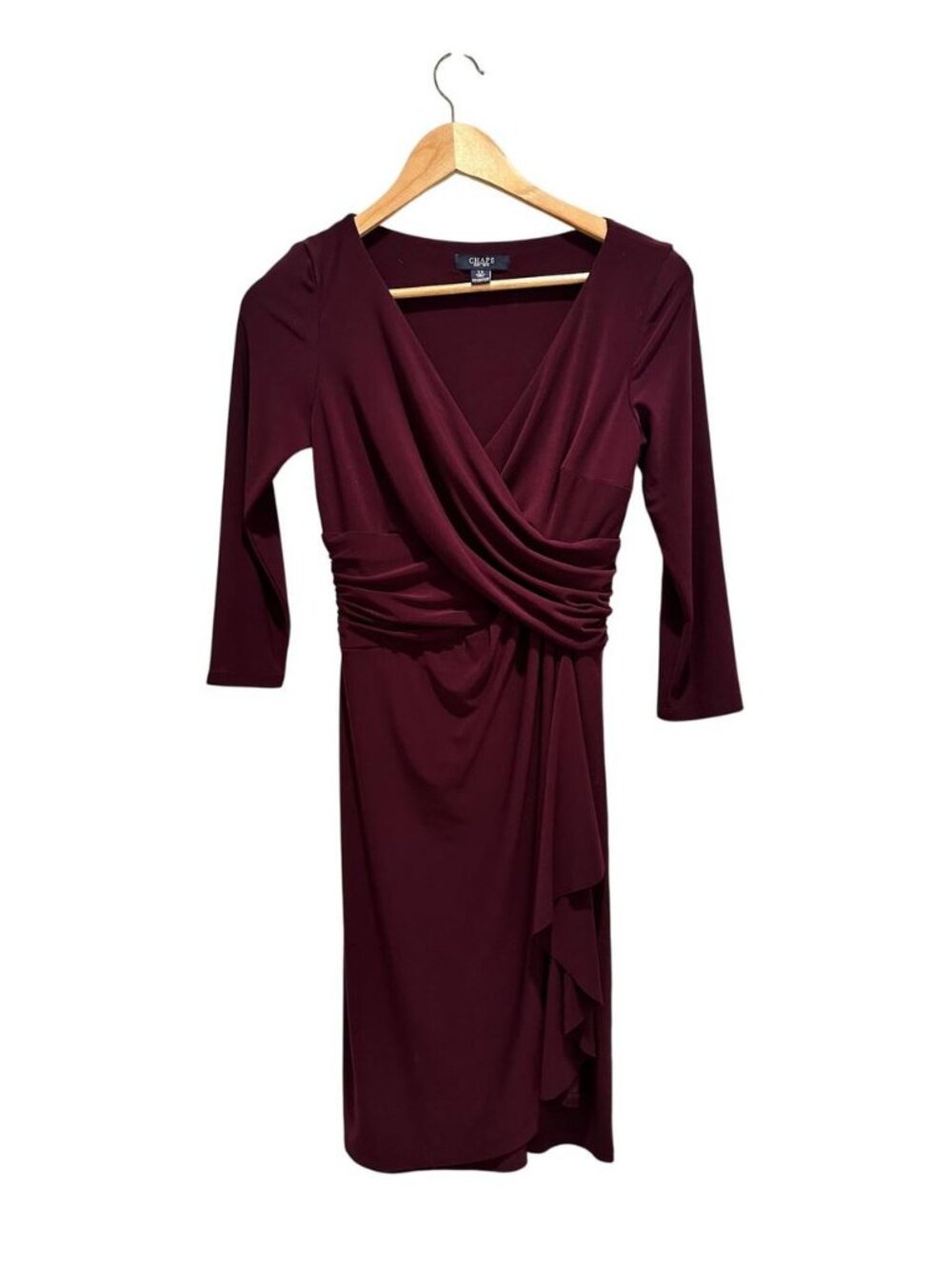 Purple Faux Wrap Ruched